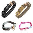 AirTag Tracker Silicone Sleeve Dog Collar, Reflective Nylon, Size L, Black - 2