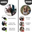 AirTag Tracker Silicone Sleeve Dog Collar, Reflective Nylon, Size L, Black - 5