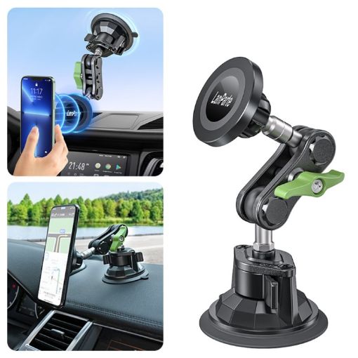 Lanparte Magnetic Car Phone Holder with Suction Cup Stand RBA-M01N - 1