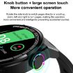GT3Pro 1.28" Health Monitoring Smart Watch with NFC - Black Silicone - 3