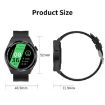 GT3Pro 1.28" Health Monitoring Smart Watch with NFC - Black Steel - 2