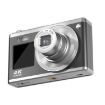 4K HD 60MP Dual Screen Selfie Camera, Optical Zoom, No Memory (Black) - 1