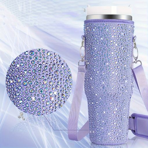 Stanley 40oz Cup Neoprene Insulated Cover, Portable, Purple - 1