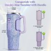 Stanley 40oz Cup Neoprene Insulated Cover, Portable, Purple - 3