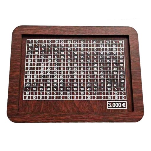 Dark Brown Wooden Money Box Piggy Bank with Counter - 3000 Euros Capacity - 1
