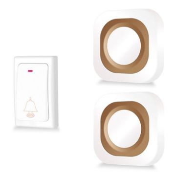 Wireless Home Doorbell, Self-Generated, No Batteries, 1 For 2, White, US Plug - 1
