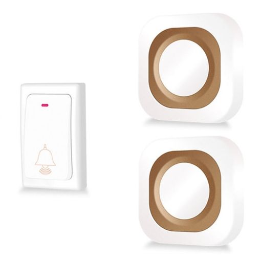 Wireless Home Doorbell, Battery-Free, Smart Remote, 1 For 2, UK Plug, White - 1