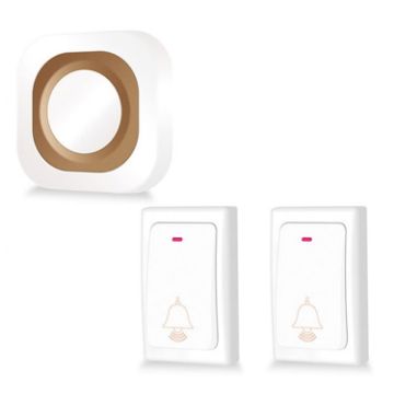 Wireless Home Doorbell, Self-Generated, No Batteries, 2 For 1, UK Plug - 1