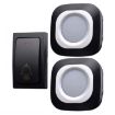 Wireless Smart Doorbell, Battery-Free, 1 For 2 Black (US Plug) - 1