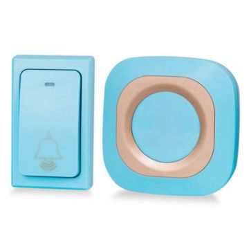 Wireless Smart Doorbell, Battery-Free, Remote Control, 1 For 1 Blue (UK Plug) - 1