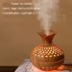 LED Light Aromatherapy Diffuser Vase Quiet Humidifier 2 In 1 Wood - 6