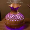 LED Light Aromatherapy Diffuser Vase Quiet Humidifier 2 In 1 Wood - 7