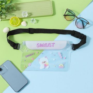 Large Capacity Waterproof Cell Phone Waist Bag - Purple Lamb - 1