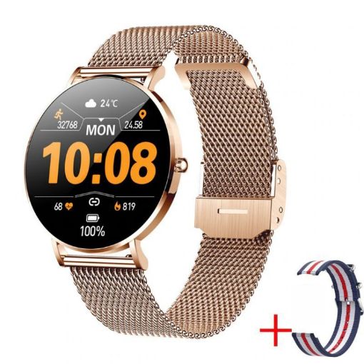 T8 1.3" Heart Rate/Blood Pressure/Blood Oxygen Smart Watch - Orange - 1