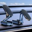 D11 Magnetic Folding Car Phone Holder - Rotatable Dashboard Stand (Black) - 2