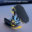 D11 Magnetic Folding Car Phone Holder - Rotatable Dashboard Stand (Black) - 4