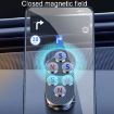 D11 Magnetic Folding Car Phone Holder - Rotatable Dashboard Stand (Black) - 7
