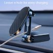 D11 Magnetic Folding Car Phone Holder - Rotatable Dashboard Stand Silver - 5