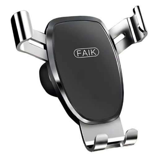 FAIK Silver Frosted Car Phone Holder Air Vent Gravity Sensor Bracket - 1