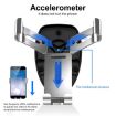 FAIK Car Phone Holder Air Vent Gravity Sensor Bracket, Silver Mirror - 4