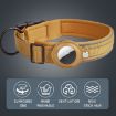 AirTag Tracker Dog Collar with Neoprene Lining, Reflective, Size M - Red - 3