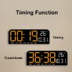 Blue LED Screen Digital Display Alarm Clock - Desktop & Wall Decor - 5