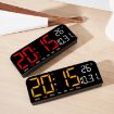 Blue LED Screen Digital Display Alarm Clock - Desktop & Wall Decor - 8