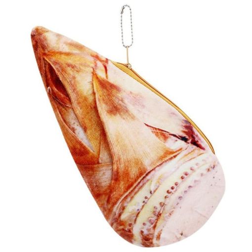 3D Vegetable Plush Pencil Pouch - Bamboo Shoots Style, Large Pen Case - 1
