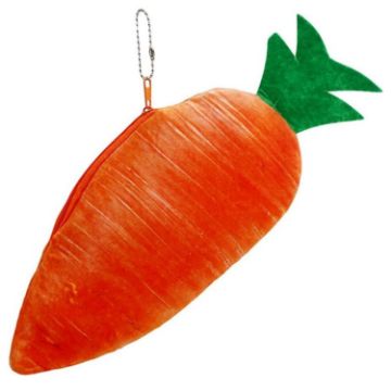 Carrot Vegetable Plush Pencil Pouch - Large 3D Simulation Pen Case - 1