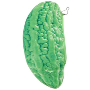 Bitter Melon 3D Vegetable Plush Pencil Pouch - Large Student Pen Case - 1