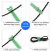20pcs Nylon Tying Strap for Data Cable Storage, 10x100mm Black - 8