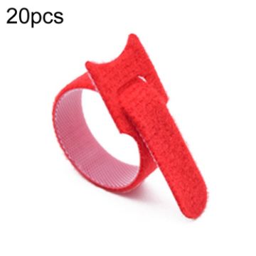 20pcs Red Nylon Tying Straps 12x250mm - Cable Storage Bundle - 1