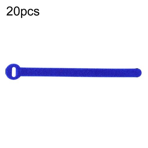 20pcs Blue T-Shape Nylon Data Cable Strap 10x150mm Binding Tie - 1