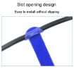 20pcs Blue T-Shape Nylon Data Cable Strap 12x250mm Binding Tie - 3