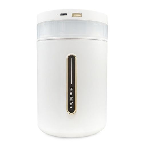 1L White Desk Humidifier - Large Capacity, Aroma, Mute, Ambient Light - 1