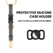 Airtag Pet Collar Tracker Silicone Case - Dog Anti-lost Cover (Black) - 4