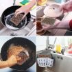 Stainless Steel Silicone Brush Pot Cleaner, 3 Ring Black, Heat Resistant - 8