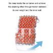 Stainless Steel Silicone Brush Pot Cleaner, 3 Ring Red, Heat Resistant - 4