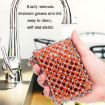 Stainless Steel Silicone Brush Pot Cleaner, 3 Ring, Orange, Heat Resistant - 5