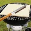 21" Wooden Handle Pizza Oven Brush w/ Stone Scraper, Stainless Steel Bristles - 2
