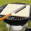 21" Wooden Handle Pizza Oven Brush w/ Stone Scraper, Palm Fiber Bristles - 2