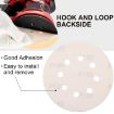 5" 8-Hole Sanding Discs 100pcs, P320 Grit, 125mm Yellow Flocking Sheet - 3
