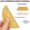 5" 8-Hole Sanding Discs 100pcs, P320 Grit, 125mm Yellow Flocking Sheet - 4