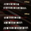 Removable Silicone Piano Notes Guide for 88-Key Keyboard, White Text - 3