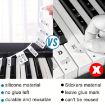 Removable Silicone Piano Notes Guide for 61-Key Keyboard - White Text - 5