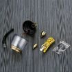 HENGDA HD-806 Gold Hookah - Dual Purpose Multifunctional with Long Hose - 9