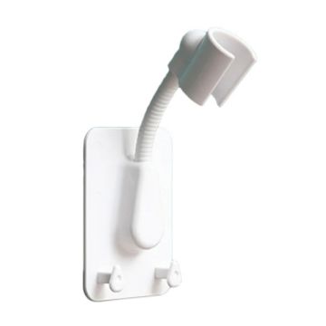 Adjustable White Shower Rack - Multifunctional Universal Bathroom Shelf - 1