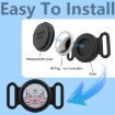AirTag Pet Collar Locator Case - Waterproof Silicone Cover (White) - 5