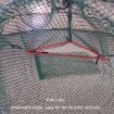 5-Hole Green Automatic Folding Fish Net with Support Rod for Fishing - 5