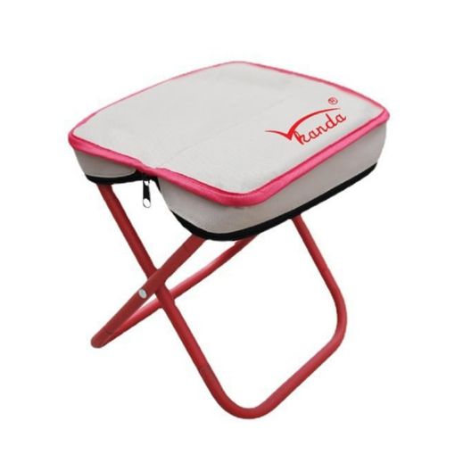 Kanda Red Portable Folding Fishing Chair Outdoor Travel Sketching Stool - 1